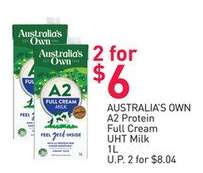 AUSTRALIA'S OWN A2 Protein Full Cream UHT Milk